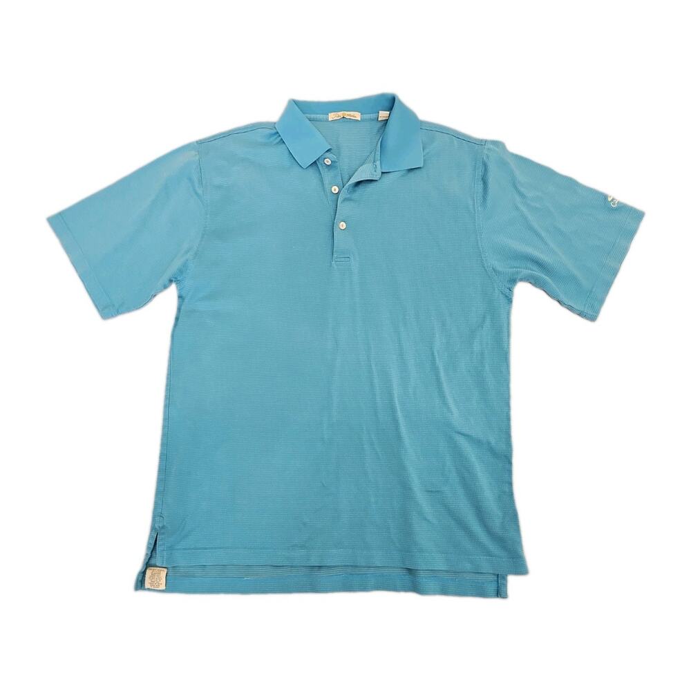 PETER MILLAR Carmel PERFORMANCE JERSEY POLO MEN'S LARGE PORT BLUE Summer Golf